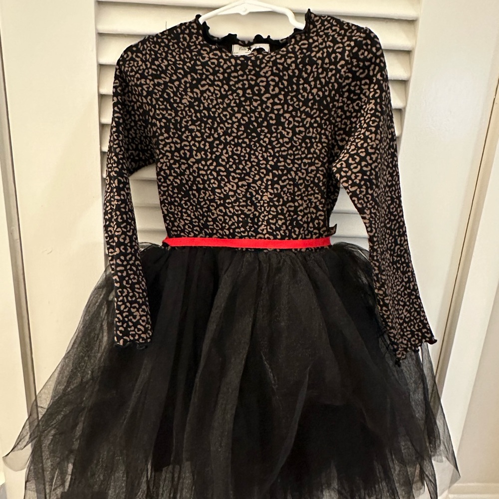 Petite Hailey black leopard dress size 6